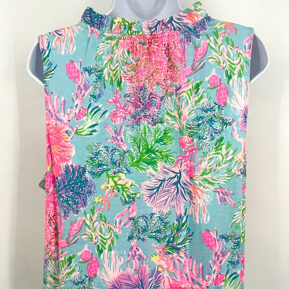 LILLY PULITZER Womens Malone Dress XL Cay to My Heart Blue Celestial Blue NWT - Picture 9 of 14